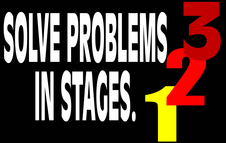 Solve Problems in Stage. One Two than Three